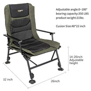 VINGLI Foldable  Adjustable Reclining Fishing Chair