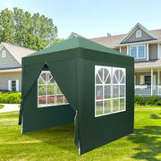 VINGLI Pop Up Gazebo 2x2m Gazebo with Sides Folding Garden Gazebo Party Tent