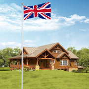 VINGLI Upgraded 25FT Sectional Aluminum Flagpole  United Kingdom Flag