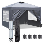 VINGLI Pop Up Gazebo with Sides and Vent Outdoor Canopy