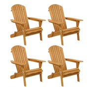 VINGLI Adirondack Chair Wooden Outdoor Chairs Folding Chair