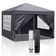 VINGLI 3x3m Pop Up Gazebo Gazebo with Sides Outdoor Canopy Folding Garden Gazebo Party Tent