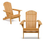 VINGLI Adirondack Chair Wooden Outdoor Chairs Folding Chair