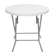 VINGLI 32 Inch Round Plastic Folding Table Commercial Banquet Card Table