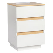 VINGLI 3 Drawers Bedside Table with Charging Station