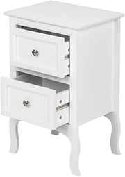 VINGLI Wooden 2-Drawers Nightstand