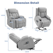 VINGLI Power Recliner Armchair Lift Chair For the Elderly with Massage & Heat