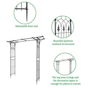 VINGLI Garden Arch Arbor For Party Plant Climbing Pergola Backyard Lawn Garden Trellis