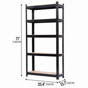 VINGLI 5 Tiers Garage Storage Shelves Heavy-Duty Shelving with Adjustable Racks