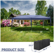 VINGLI Pop Up Gazebo 3x6m with Sides Outdoor Canopy Folding Garden Gazebo Party Tent