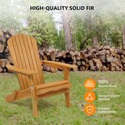 VINGLI Adirondack Chair Wooden Outdoor Chairs Folding Chair