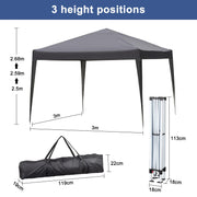 VINGLI Pop Up Gazebo with Sides and Vent Outdoor Canopy