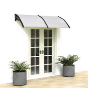 VINGLI 79x 40" Door Canopy Outdoor Awning Rain Shelter Plastic Polycarbonate