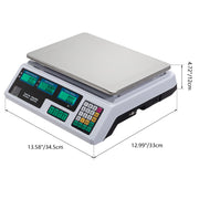 VINGLI 40KG Deli Electronic Commercial Price Computing Scale w/LCD Display