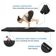 VINGLI 6' PU Leather Folding Tri-fold Gymnastics Gym Exercise Aerobics Mat