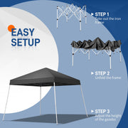 VINGLI 2.4x2.4m Pop Up Gazebo Tent Outdoor Instant Shelter Canopies with Carry Bag