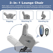 VINGLI Power Recliner Armchair Lift Chair For the Elderly with Massage & Heat