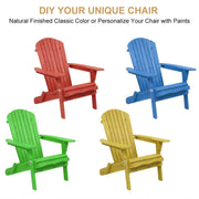 VINGLI Adirondack Chair Wooden Outdoor Chairs Folding Chair