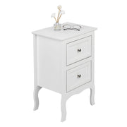 VINGLI Wooden 2-Drawers Nightstand