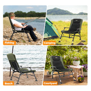 VINGLI Folding Fishing Chair Plus Foot Rest Attachment